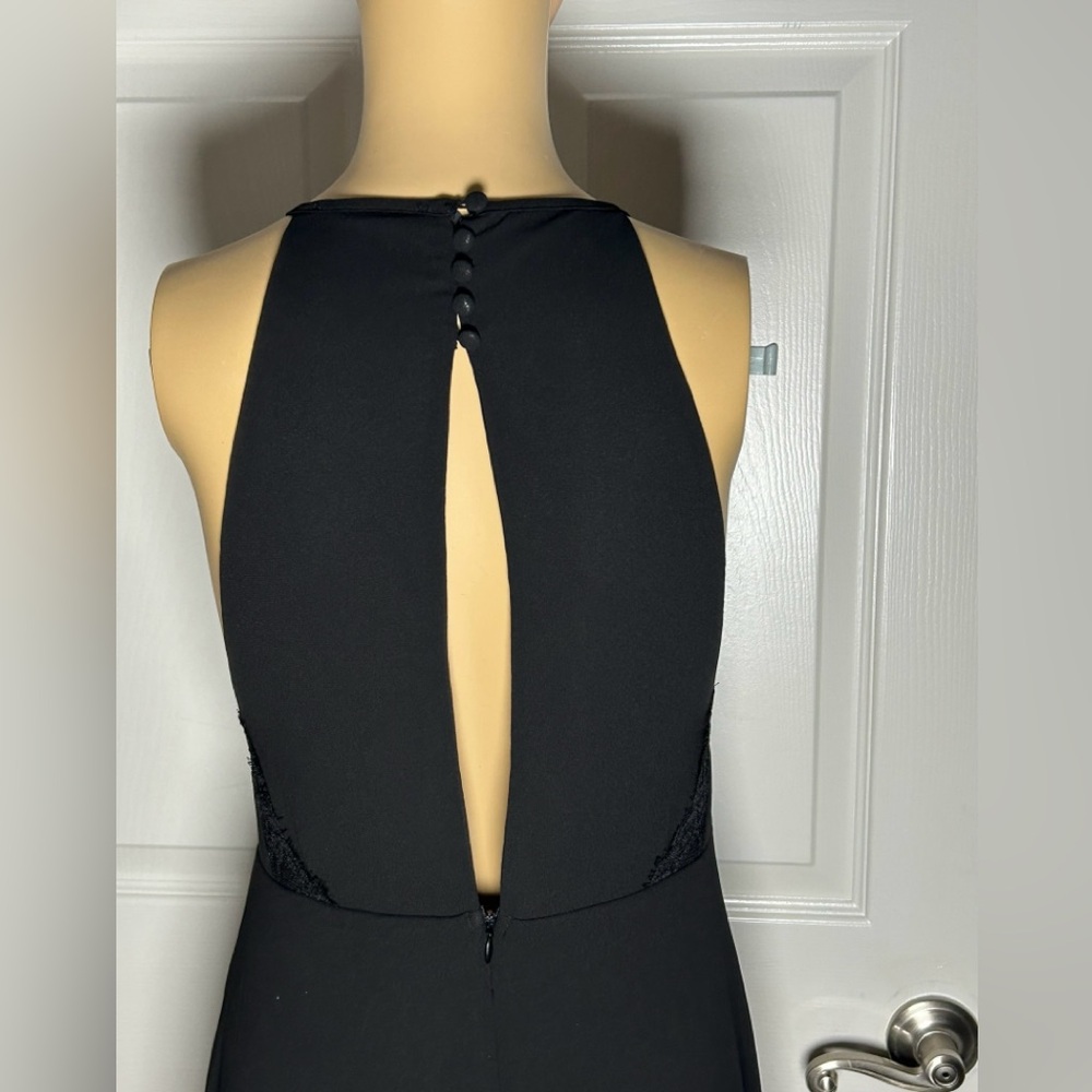 Romantic Mood Black Lace Sleeveless Maxi Dress Size Large NWOT - Picture 9 of 12